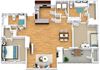 Floor Plan 2 Bed 2 Bath 1081 sqft